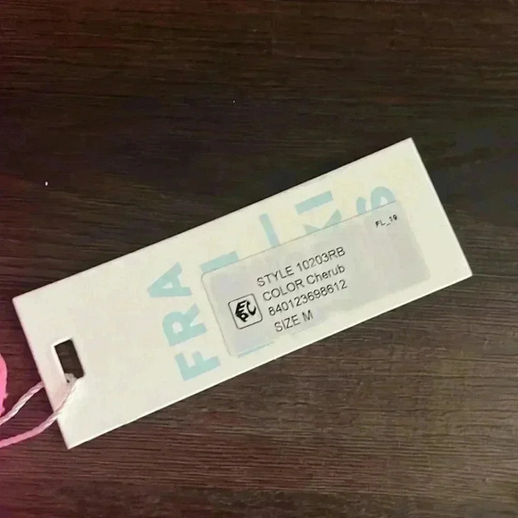 Frankie’s Bikinis Conner Ribbed Bikini Top Pink Medium - Picture 3 of 7